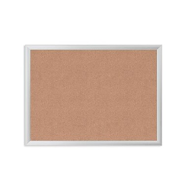 U Brands Cork Bulletin Board 23x17 Silver Aluminum Frame Industrial Grade Pinning Surface