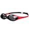 Arena Unisex Youth Spider Junior Swim Goggles Girls and Boys Ages 6 to 12 No Fog NonMirror Lens Easy to Adjust Strap No Leak RedSmokeBlack