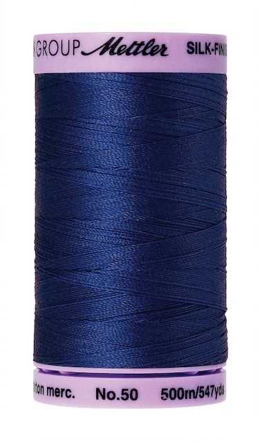 Mettler SilkFinish Solid Cotton Thread 547 yd500m Royal Blue