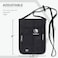 VENTURE 4TH Passport Holder Neck Wallet with RFID Blocking Nylon Lining  Hidden Neck Pouch for Travel Pure Black