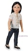 CARPATINA Summer Jeans and Blouse for 18 inch Slim or Stardust Classics Dolls