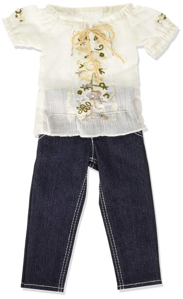 CARPATINA Summer Jeans and Blouse for 18 inch Slim or Stardust Classics Dolls