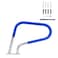 Pool Rail 30x 22 304 Stainless Steel 250LBS Load Capacity Silver Rustproof Pool Handrail for Swimming Pool with Blue Grip Cover  Accessories