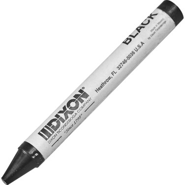 Dixon LongLasting Marking Crayons 5 Black Pack of 12