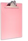 Saunders Pink Plastic Clipboard with Low Profile Clip