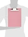 Saunders Pink Plastic Clipboard with Low Profile Clip