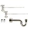 Westbrass Traditional Pedestal Lavatory Kit with Cross Handles Polished Nickel D1838L05