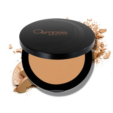 Osmosis Mineral Pressed Base Foundation Lightweight Powder Makeup Medium To Full Coverage Matte Finish 8 Shades Golden Dark 034 Oz