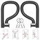 Balelinko Multi Grip Set of 2 Barbell Rack Holders Dip Grip Handles Dip Bar Attachments for 2 x 2 Tube Power Cage Bonus a Pair of 2 Spring Clip Collars Rings