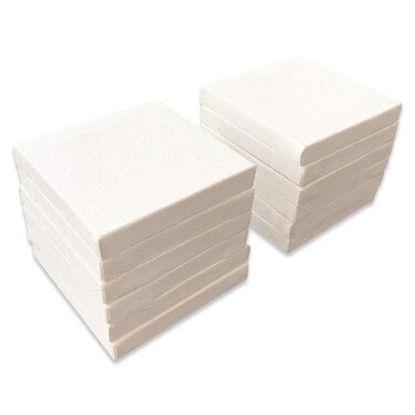 LWR CRAFTS Mini Stretched Canvas 3 X 3 Pack of 12