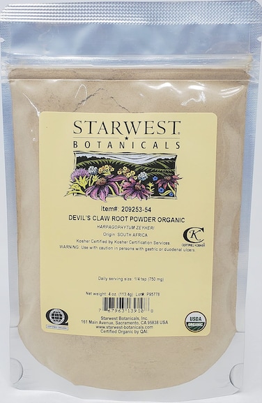 DEVILS CLAW ROOT PWD ORG 4OZ