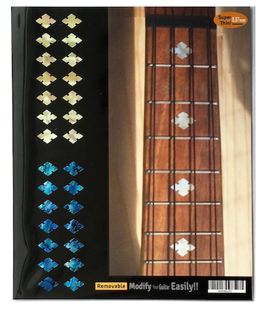 Inlaystickers Fret Markers Inlay Stickers Decals for Ukuleles  Slotted Diamonds 2 Colours Set