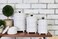 Mud Pie Kitchen Canister Set of 3 White