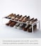 Yamazaki Home Adjustable Shoe Rack  Spacesaving Storage Solution Steel One Size White