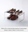 Yamazaki Home Adjustable Shoe Rack  Spacesaving Storage Solution Steel One Size White