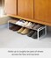 Yamazaki Home Adjustable Shoe Rack  Spacesaving Storage Solution Steel One Size White