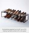Yamazaki Home Adjustable Shoe Rack  Spacesaving Storage Solution Steel One Size Black