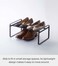 Yamazaki Home Adjustable Shoe Rack  Spacesaving Storage Solution Steel One Size Black