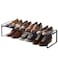 Yamazaki Home Adjustable Shoe Rack  Spacesaving Storage Solution Steel One Size Black