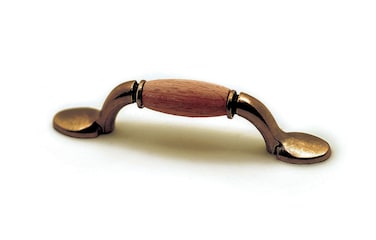 Richelieu Hardware BP3801BB250 Cherbourg Collection 3inch 76 mm CentertoCenter Unfinished Oak and Burnished Brass Traditional Cabinet and Drawer Pull Handle for Kitchen Bathroom and Furniture