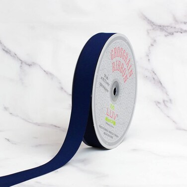 Creative Ideas 78Inch Solid Grosgrain Ribbon 50Yard Navy Blue