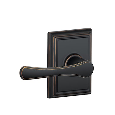 Schlage F10 VLA 716 ADD Avila Door Lever with Addison Trim Hall  Closet Passage Lock Aged Bronze