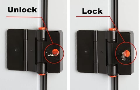 Refrigerator Door Locks Double Button Adhesive Fridge Lock with Keys File Drawer Lock Child Proof Freezer Door Lock and Child Baby Safety Cabinet Locks Black2
