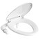 Bidet Toilet Seat Elongated NonElectric Bidet Attachment for Toilet with SelfCleaning Nozzles Slow Close Toilet SeatQuickRelease Easy DIY Installation Feminine Cleaning  19 White QuietClose