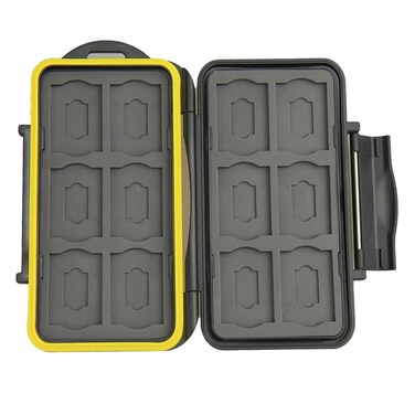 JJC MCSDMSD24 WaterResistant Holder Storage Memory Card Case for 12 SD Cards  12 Micro SD Cards