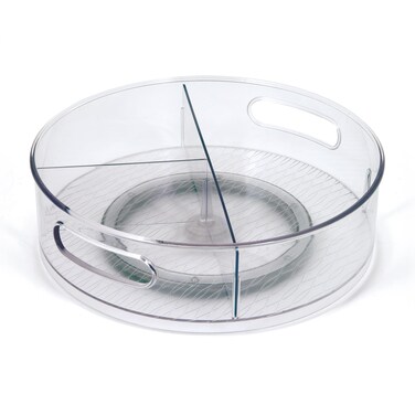 Copco Storage Turntable with Removable Dividers 12 Inch Clear