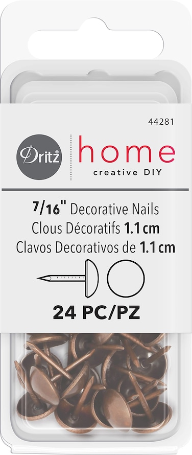 Dritz 716 Antique Copper Decorative Nails 24