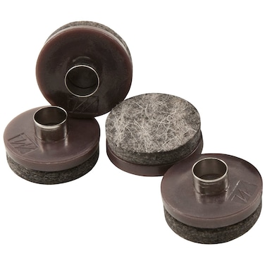 NailOn Heavy Duty Felt Pads for Wood Furniture and Hard Floor Surfaces  Protect your Hard Floor Surfaces from Scratches 112 Round Furniture Protectors Walnut Brown 4 Pieces