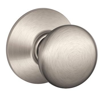 Schlage F10 V PLY 619 Plymouth Door Knob Hall  Closet Passage Lock Satin Nickel