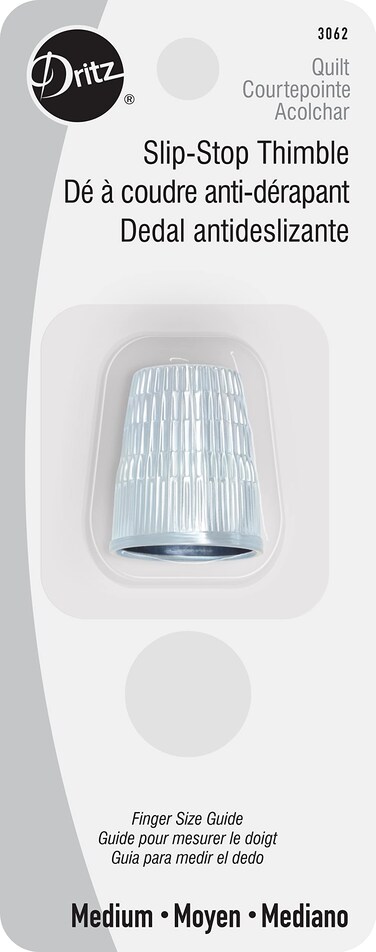 Dritz 3062 SlipStop Thimble Medium  Silver