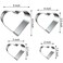 Heart Cookie Cutter Set LargeSmallMini  5 Inch 4 Inch 3 Inch 2 Inch  4 Piece Valentines Heart Shaped Cookie Cutters Shapes Biscuit Molds for Baking  Stainless Steel