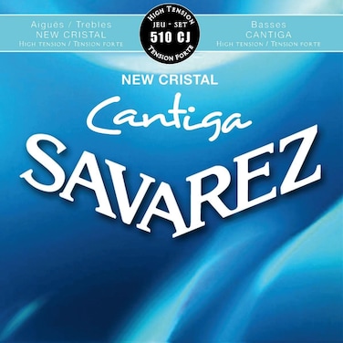 Savarez Classical Guitar Strings Cantiga 510CJ Cristal Trebles Cantiga Basses High Tension Full Set STSAV5050357