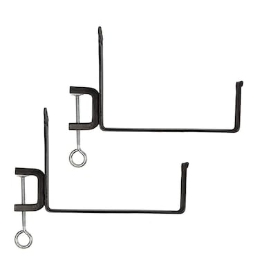 Achla Designs SFB03C 10 inch Railing clamp Window Flower Box Brackets Black