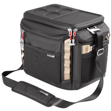 CleverMade Sequoia Collapsible Cooler Bag 32 Can Black Obsidian Polyester Polyurethane Polyethylene Vinyl Acetate