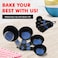 Chef Craft Easy to Read Plastic Measuring Cup Set 10 piece set Blue