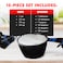 Chef Craft Easy to Read Plastic Measuring Cup Set 10 piece set Blue