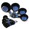 Chef Craft Easy to Read Plastic Measuring Cup Set 10 piece set Blue