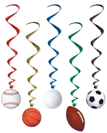 Beistle Sports Whirls Party Accessory 5 Count