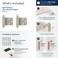 Amerock BPR7630G10  Reverse Bevel Face Mount Cabinet Hinge  Variable Overlay Self Closing Face Mount  Satin Nickel  Kitchen Cabinet Door Hinge  1 Pair2 Pack  Functional Hardware