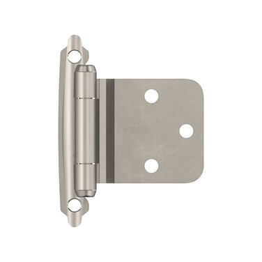 Amerock BPR7630G10  Reverse Bevel Face Mount Cabinet Hinge  Variable Overlay Self Closing Face Mount  Satin Nickel  Kitchen Cabinet Door Hinge  1 Pair2 Pack  Functional Hardware