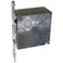 HubbellRaco 8235 218Inch Deep 12Inch and 34Inch Side Knockouts WoodMetal Stud Bracket Welded 4Inch Square BoxGray