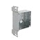 HubbellRaco 8235 218Inch Deep 12Inch and 34Inch Side Knockouts WoodMetal Stud Bracket Welded 4Inch Square BoxGray