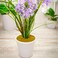Restaurantware Fiore 4 x 14 Inch Artificial Allium Flowers 12 Potted Fake Purple Flowers  1 Bloom Use As Table Centerpieces Home Decor Or Office Decor Violet Plastic Faux Flowers In Plastic Pots