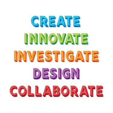 Creative Teaching Press STEMSTEAM Jumbo Words Bulletin Board Set 3116