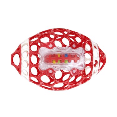 Bright Starts Oball Grab  Rattle Football Baby RedWhite