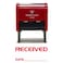 RECEIVED wDate Line SelfInking Office Rubber Stamp Red  Medium